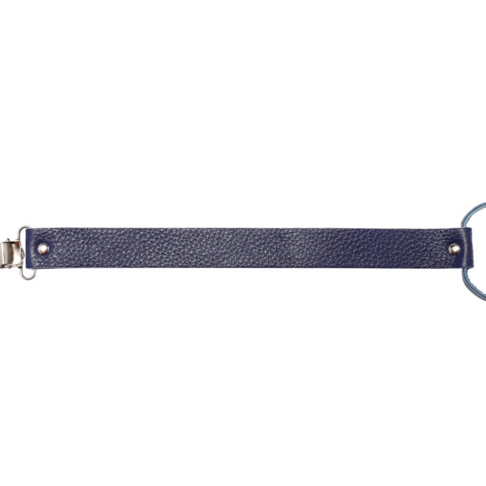 Leather Dummy Baby Strap- Blue