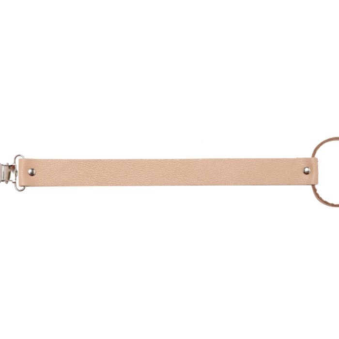 Leather Dummy Baby Strap- Nude