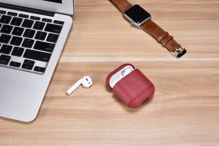 AirPods Leather Case- Red