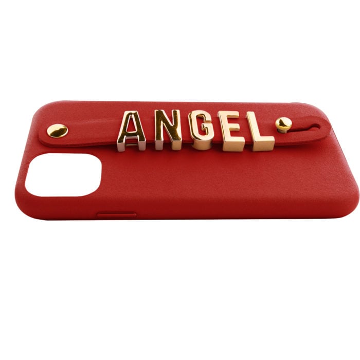 iPhone 11 Letter Strap Case- Red