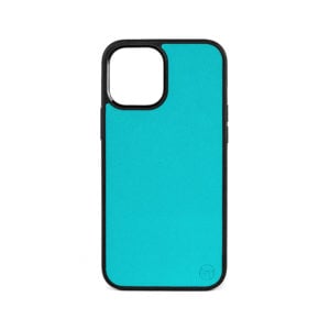 iPhone 12 mini Saffiano Leather Case - Aqua