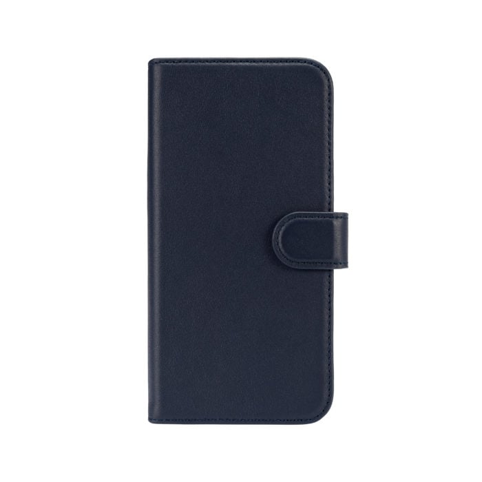 iPhone 12 Leather Wallet Case- Blue