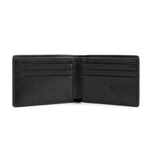 Bi-Fold Leather Wallet- Grain Black