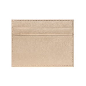 Slim Card Holder- Grained Leather Nude