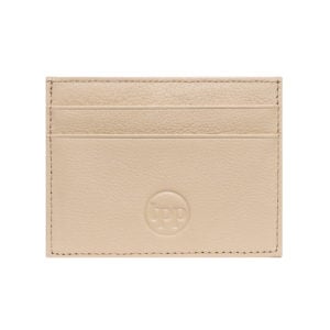 Slim Card Holder- Grained Leather Nude