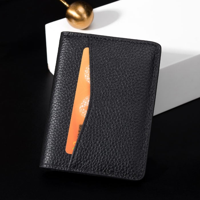 Compact Wallet- Grain Black