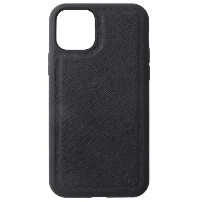 iPhone 11 Saffiano Leather Case - Black