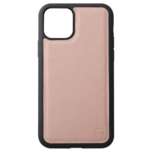 iPhone 11 Saffiano Leather Case - Nude