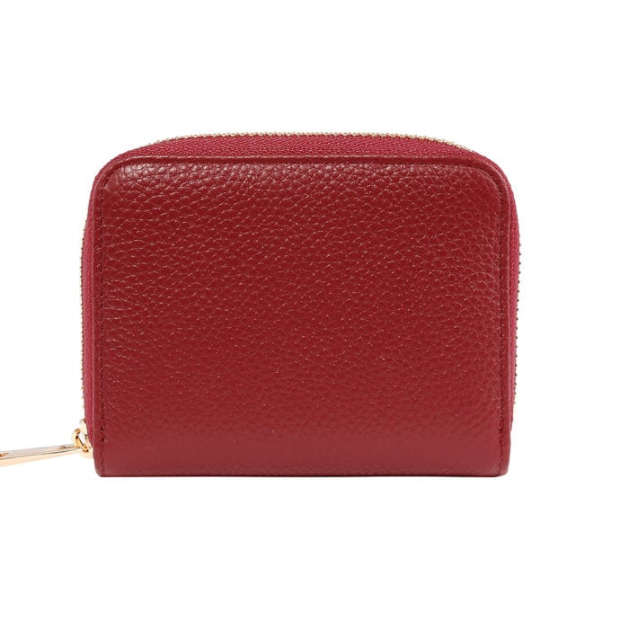 Compact Zip Wallet- Red