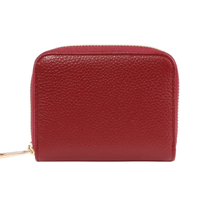 Compact Zip Wallet- Red