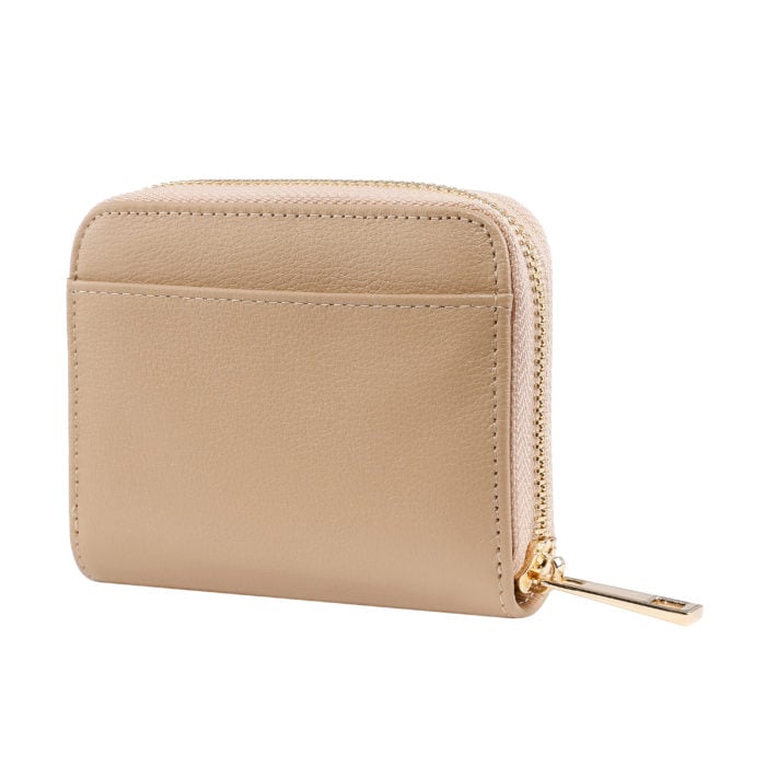 Compact Zip Wallet- Nude