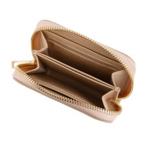 Compact Zip Wallet- Nude