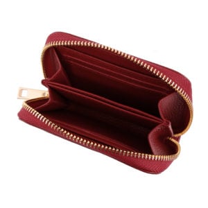 Compact Zip Wallet- Red