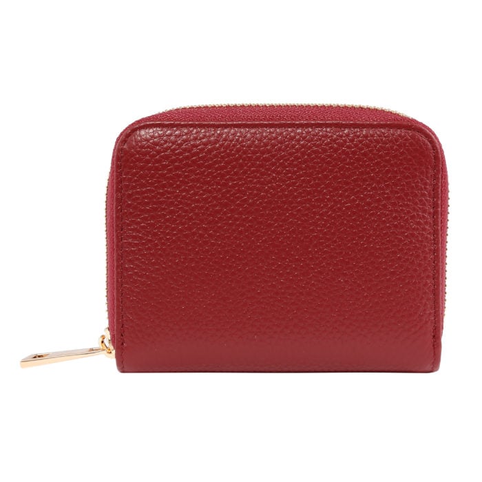 Compact Zip Wallet- Red