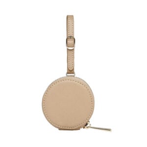 Leather Earphones Pouch Small - Nude