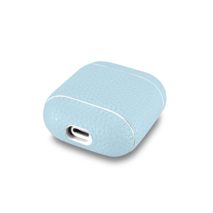 AirPods Leather Case- Grain Aqua