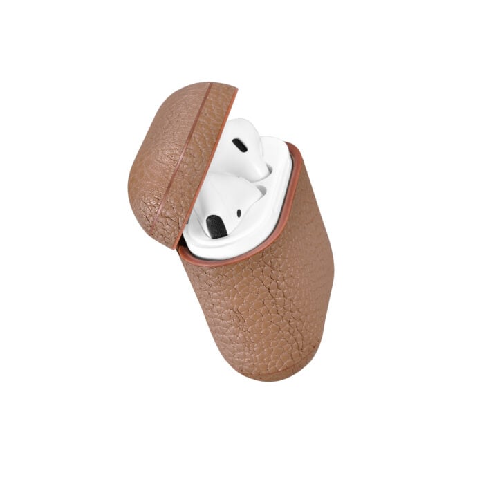 AirPods Leather Case- Grain Brown