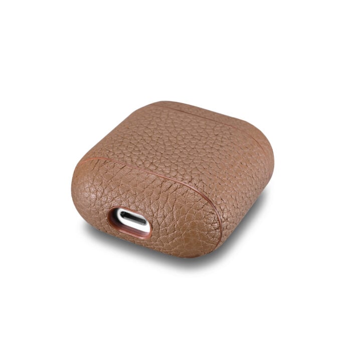 AirPods Leather Case- Grain Brown