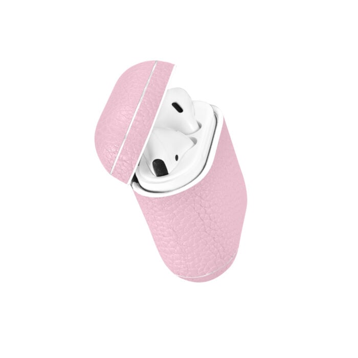 AirPods Leather Case- Grain Pink