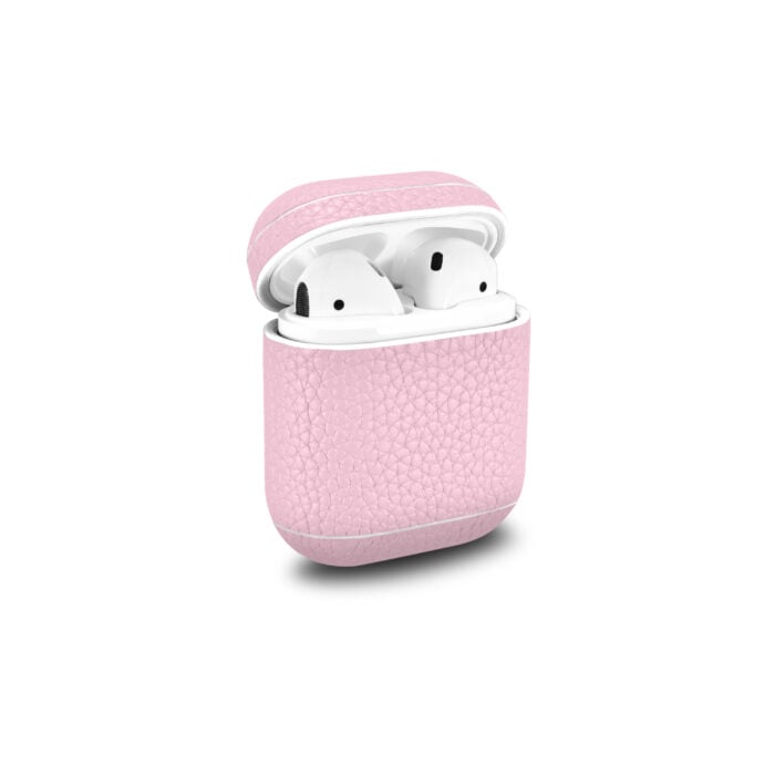 AirPods Leather Case- Grain Pink