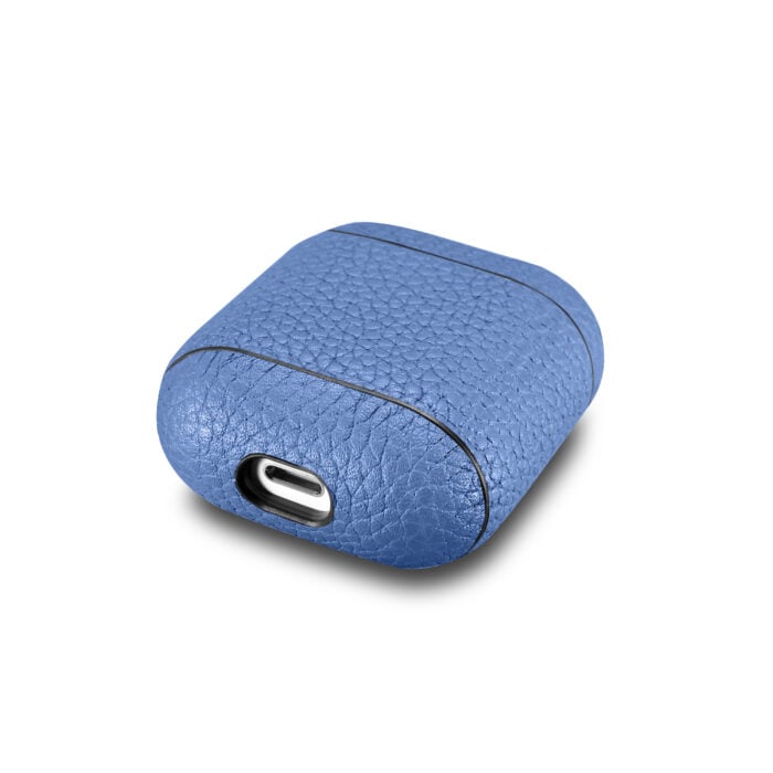 AirPods Leather Case- Grain Blue