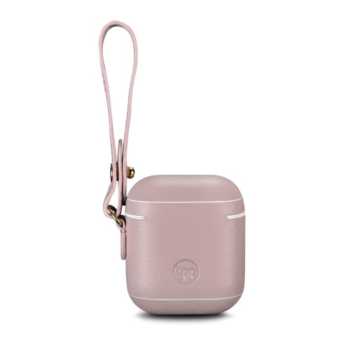 AirPods Leather Case with Strap- Blush Nude