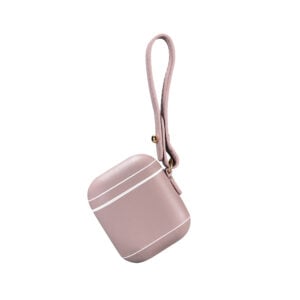 AirPods Leather Case with Strap- Blush Nude