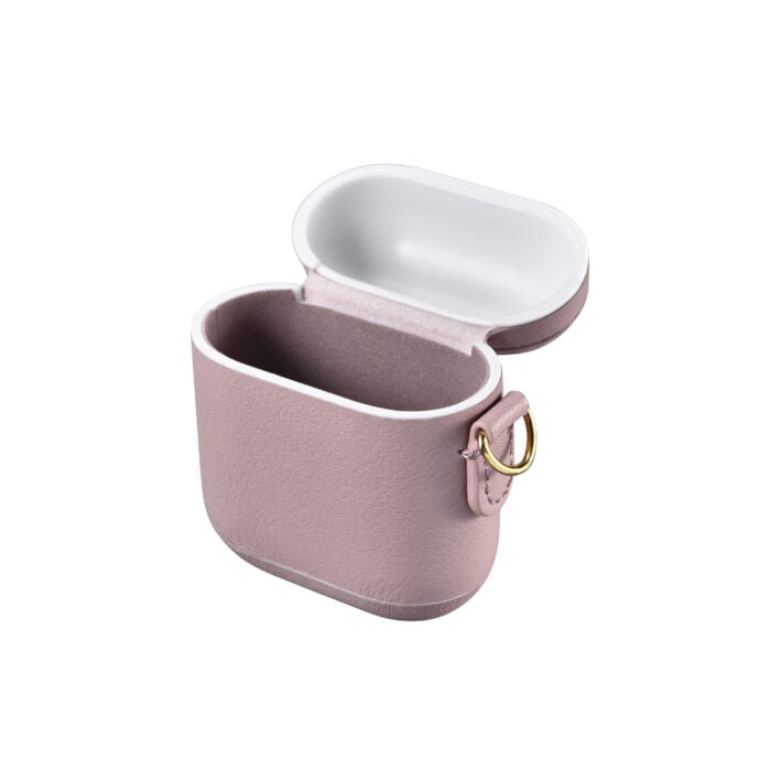 AirPods Leather Case with Strap- Blush Nude