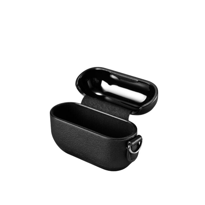 AirPods Pro Leather Case with Strap- Black