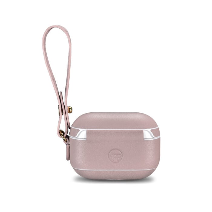 AirPods Pro Leather Case with Strap- Blush Nude