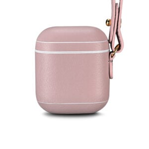 AirPods Leather Case with Strap- Blush Nude