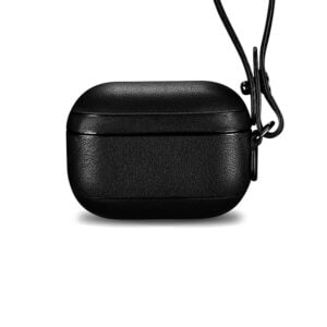 AirPods Pro Leather Case with Strap- Black