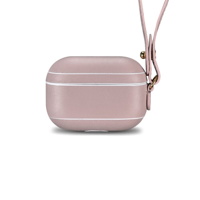 AirPods Pro Leather Case with Strap- Blush Nude