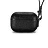AirPods Pro Leather Case with Strap- Grain Black