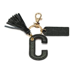 Letter C Keychain- Black