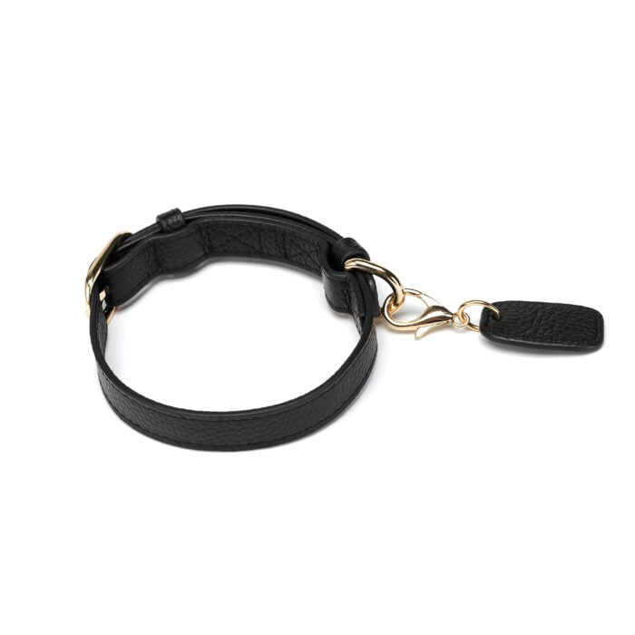 Leather Dog Collar- Black (Small)