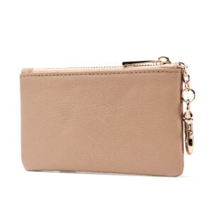 Leather Key Pouch- Nude