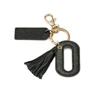 Letter O Keychain- Black