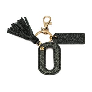 Letter O Keychain- Black