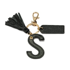 Letter S Keychain- Black