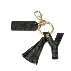 Letter Y Keychain- Black