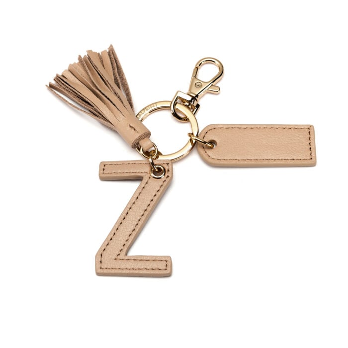 Letter Z Keychain- Nude