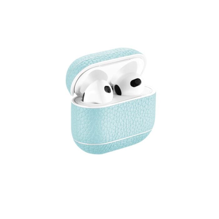 AirPods 3 (3rd Generation) Leather Case- Grain Aqua