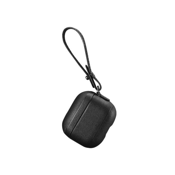 AirPods 3 (3rd Generation) Leather Case with Strap- Black