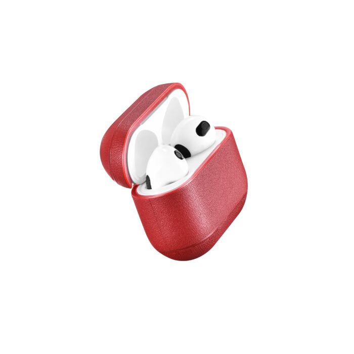 AirPods 3 (3rd Generation) Leather Case- Red