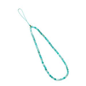 Crystal Beaded Phone Charm- Amazonite