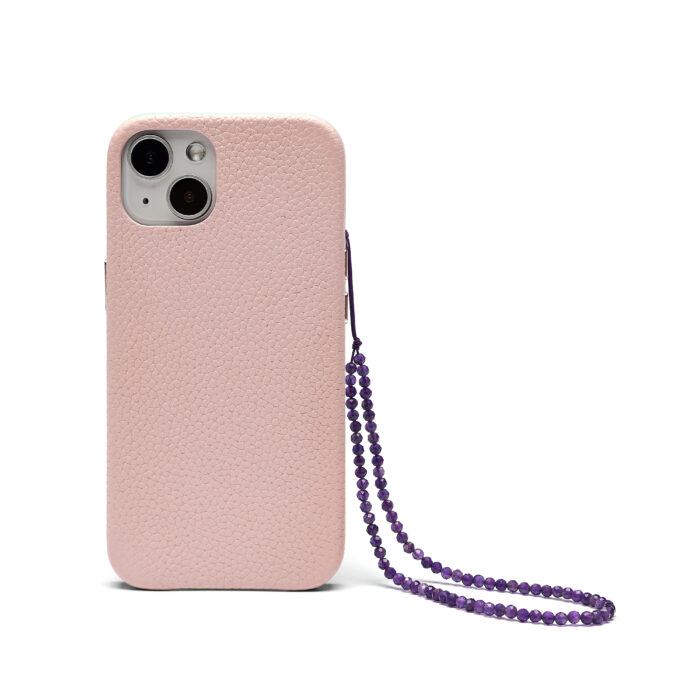 Crystal Beaded Phone Charm- Amethyst