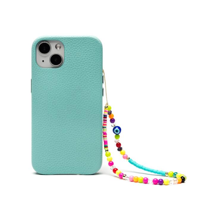 Beaded Phone Charm- Ciel Bleu