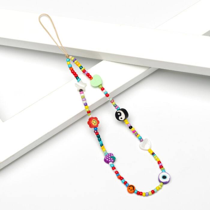 Beaded Phone Charm- La Paix Interieure