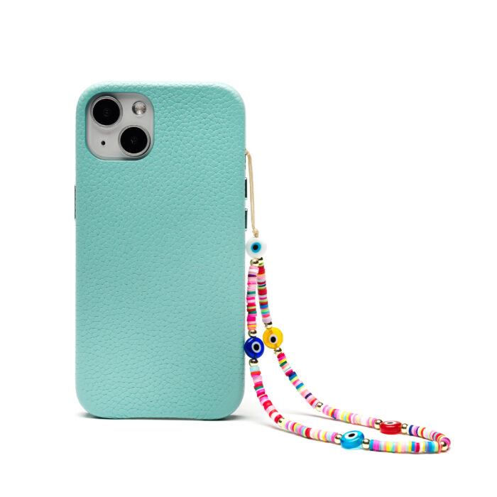 Beaded Phone Charm- Yeux Arc En Ciel